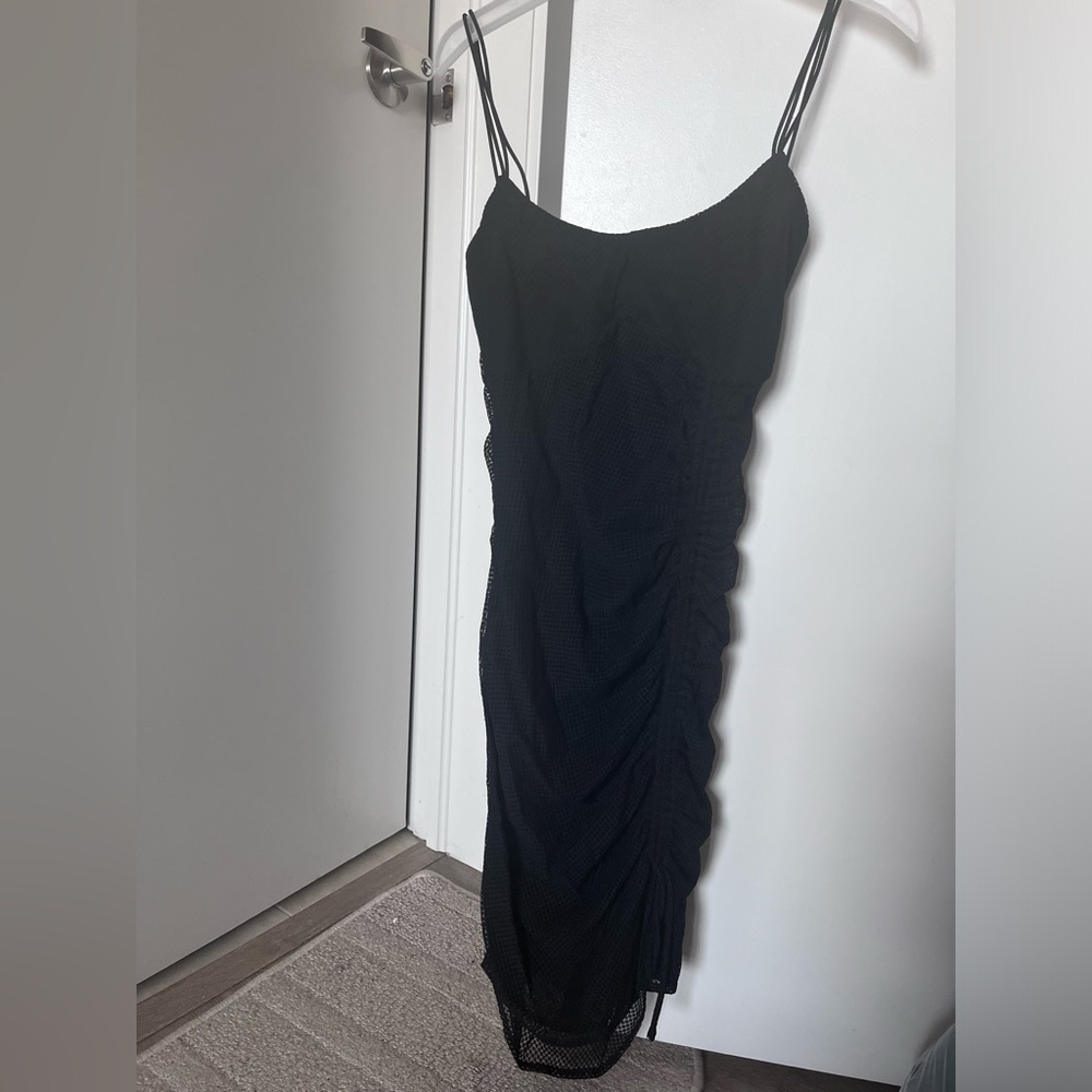 Revolve x Michael Costello Ruched Dress - shear size S